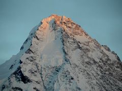 22 Final Rays Of Sunset Creep Up K2 North Face Close Up From K2 North Face Intermediate Base Camp.jpg